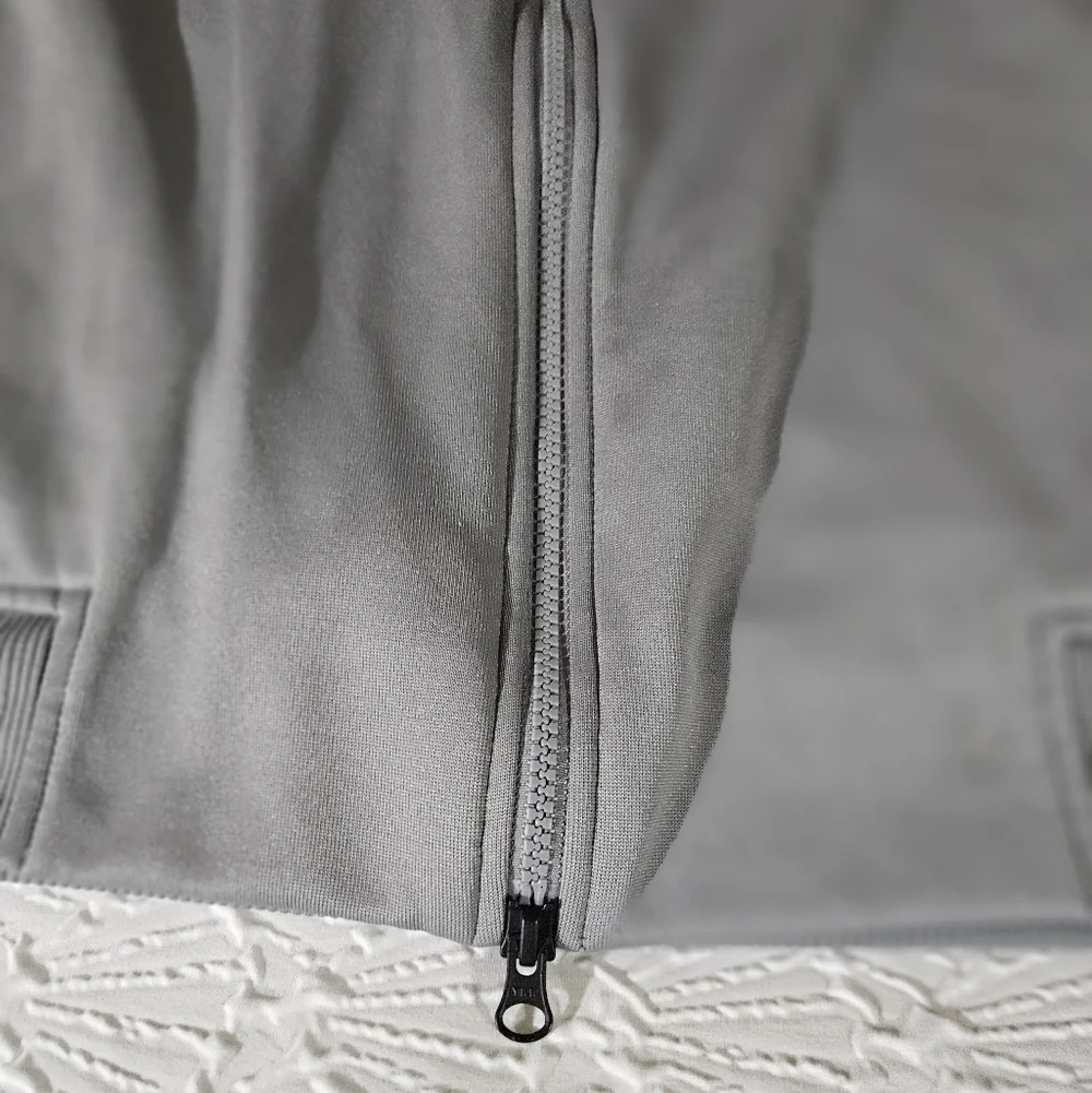 Adidas Gray Track Jacket with Black Stripes Size Large - Picture 7 of 10